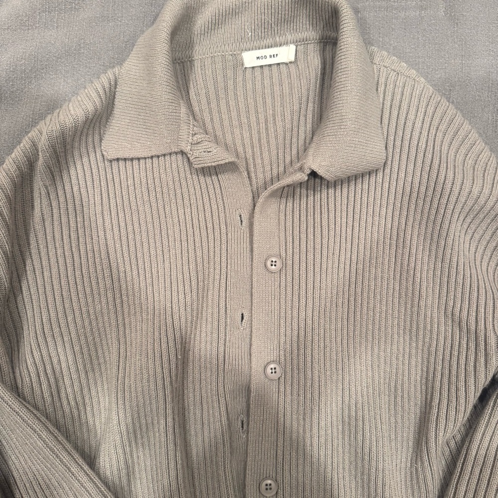 Mod Ref Button Down Ribbed Cardigan - Picture 2 of 8